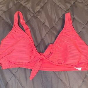Medium Pink Tie Bikini Top
